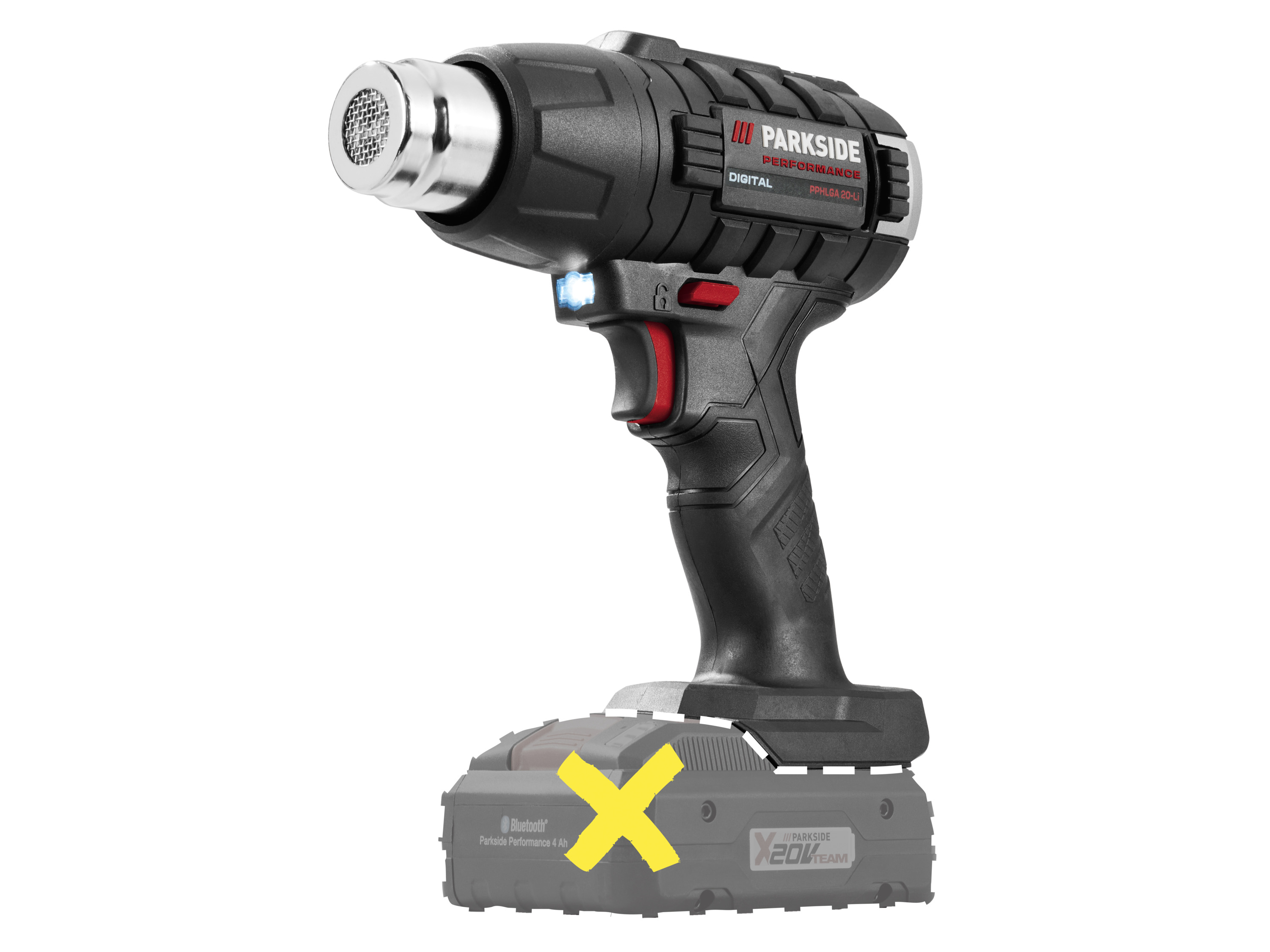 PARKSIDE PERFORMANCE® Akumulatorowa opalarka 20 V PPHLGA 20-Li B3, bez akumulatora i ładowarki