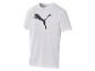 Biały T-shirt z czarnym logo Puma.