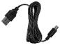 Czarny kabel USB-A do USB-C, zwinięty