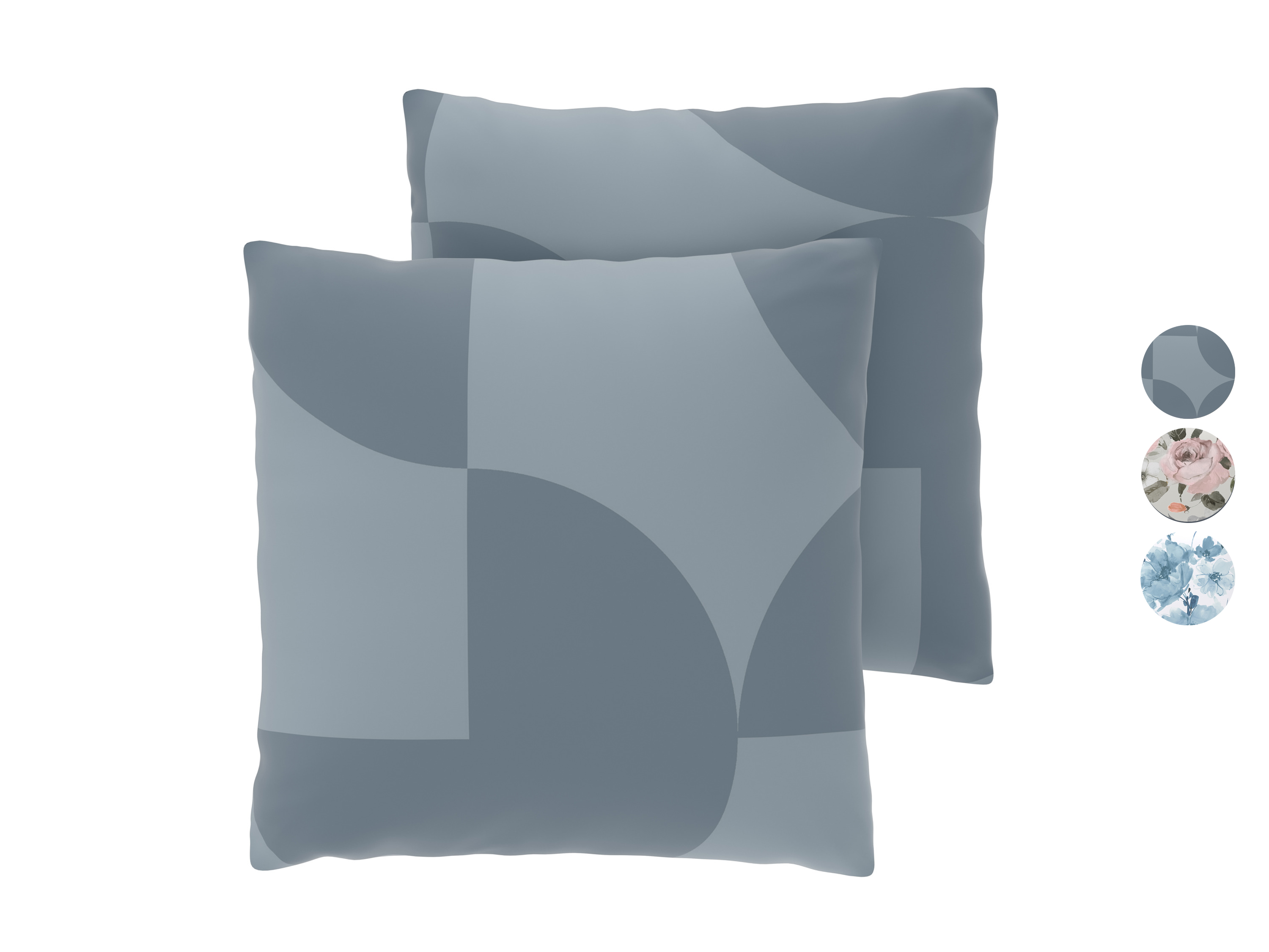 LIVARNO® Komplet 2 poszewek na poduszki z bawełny renforcé, 40 x 40 cm