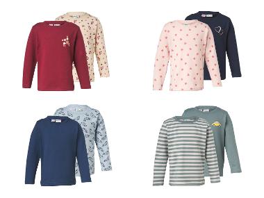 LUPILU® Bluzy termiczne dziecięce z bawełną, 2 sztuki