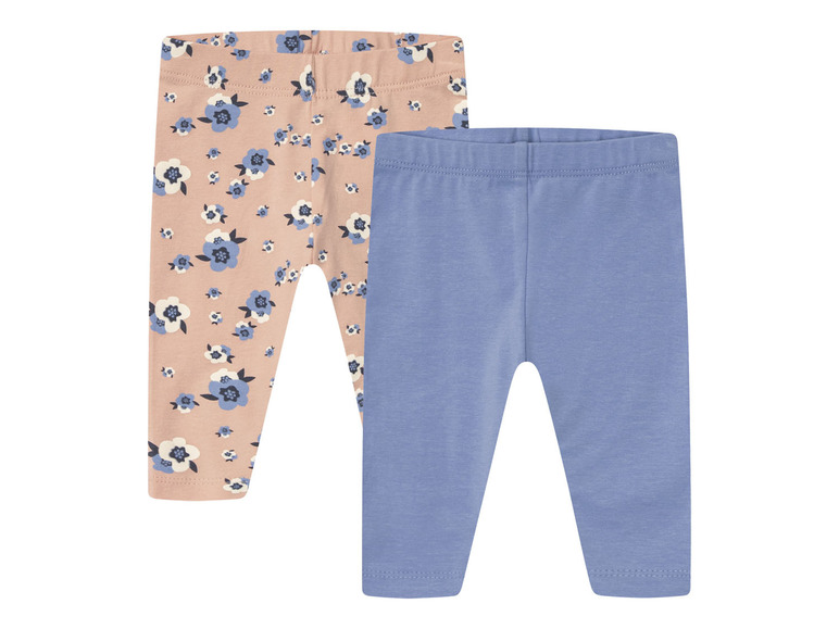 Legginsy niemowlęce z bawełną, 2 pary