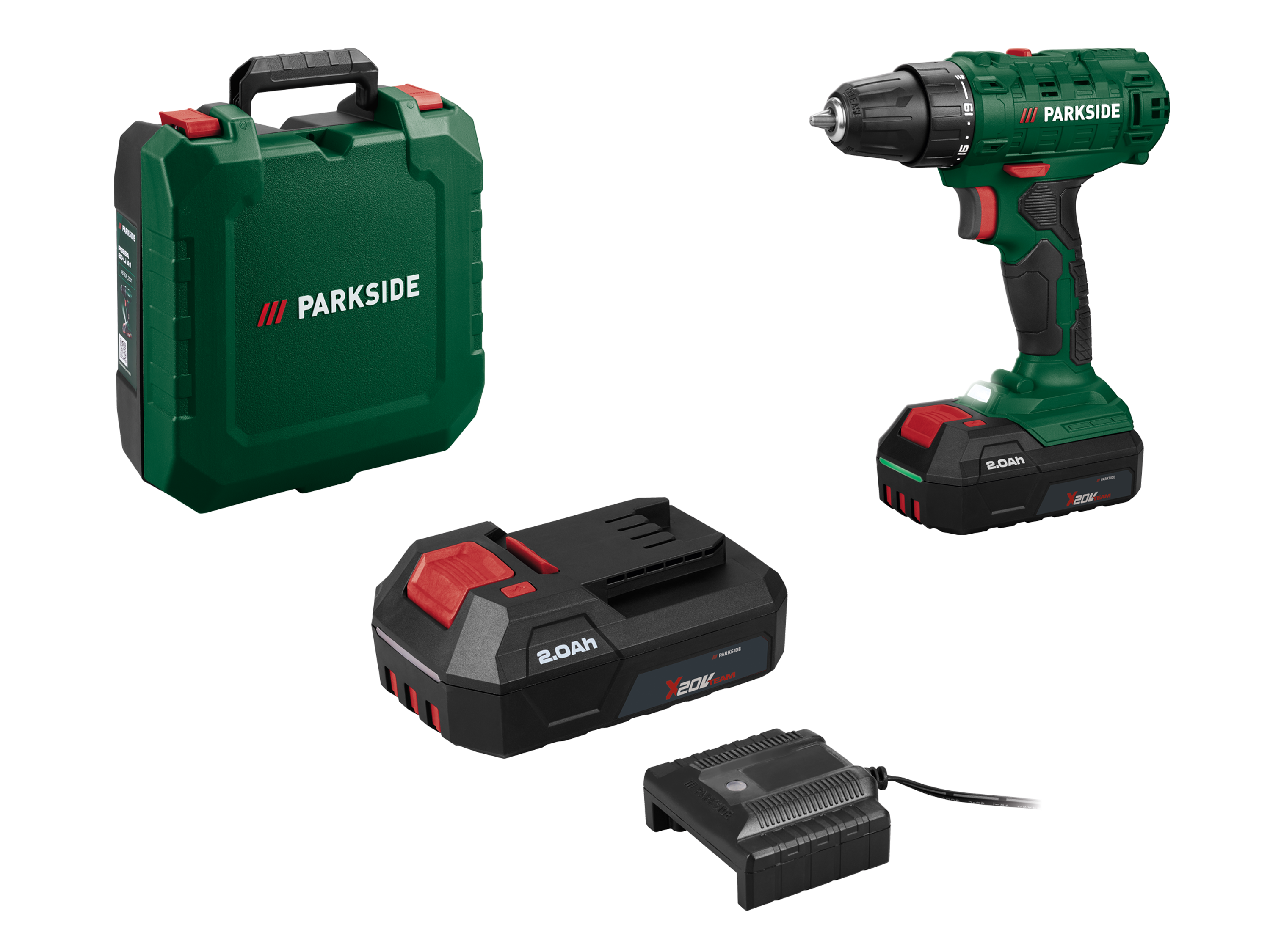PARKSIDE® Akumulatorowa wiertarko-wkrętarka PBSSA 20-Li B1, 20 V (z akumulatorem i ładowarką)