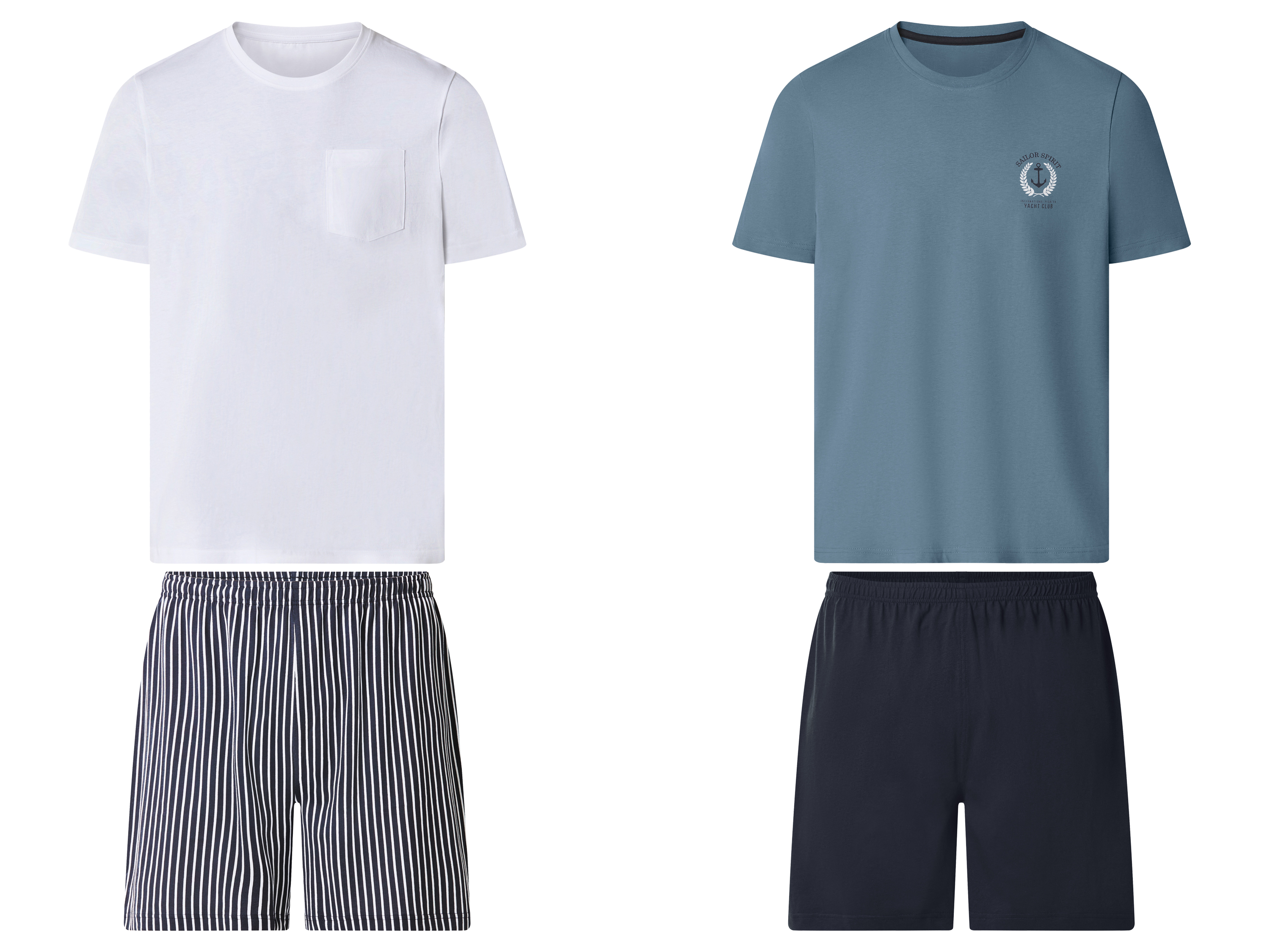 esmara Men Piżama męska z bawełny z krótkim rękawem