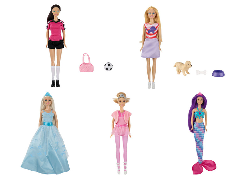 Pełny ekran: Playtive Lalka Fashion Doll Balerina / Piłkarka / Księżniczka / Syrenka / ze zwierzakiem - zdjęcie 1
