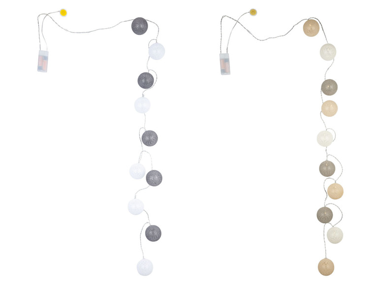 Pełny ekran: LIVARNO home Dekoracyjny łańcuch świetlny LED cotton balls - zdjęcie 2
