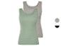 Dwie koszulki bez rękawów, zielona i szara.