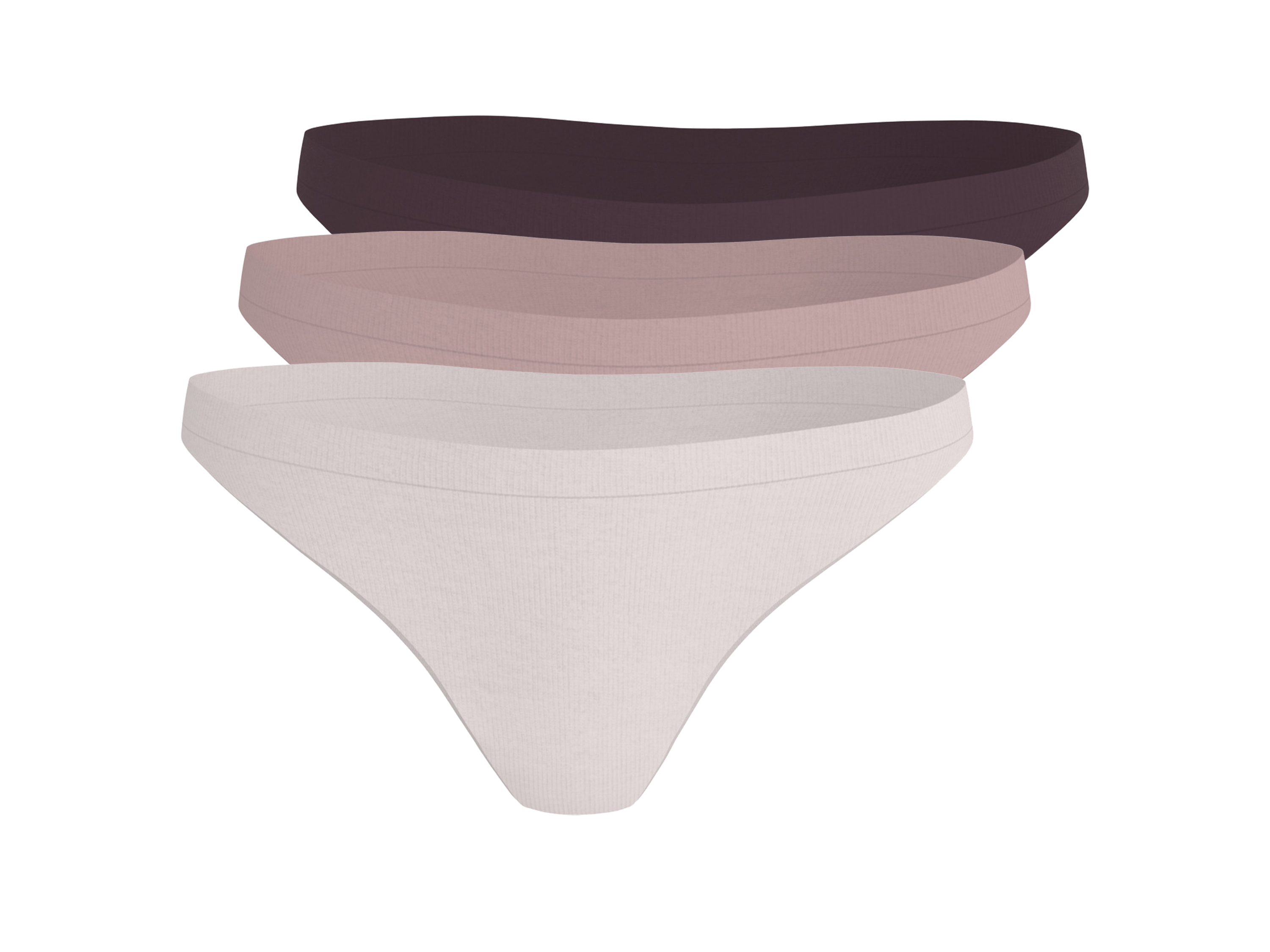 ESMARA® Majtki stringi damskie, 3 pary, bezszwowe (Czerwony/różowy, L(44/46))