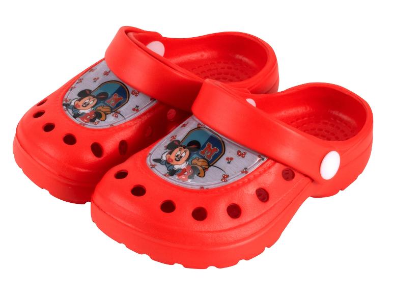 Czerwone klapki Minnie Mouse dla dzieci.