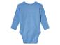 Jasnoniebieski body dla niemowląt z długimi rękawami.