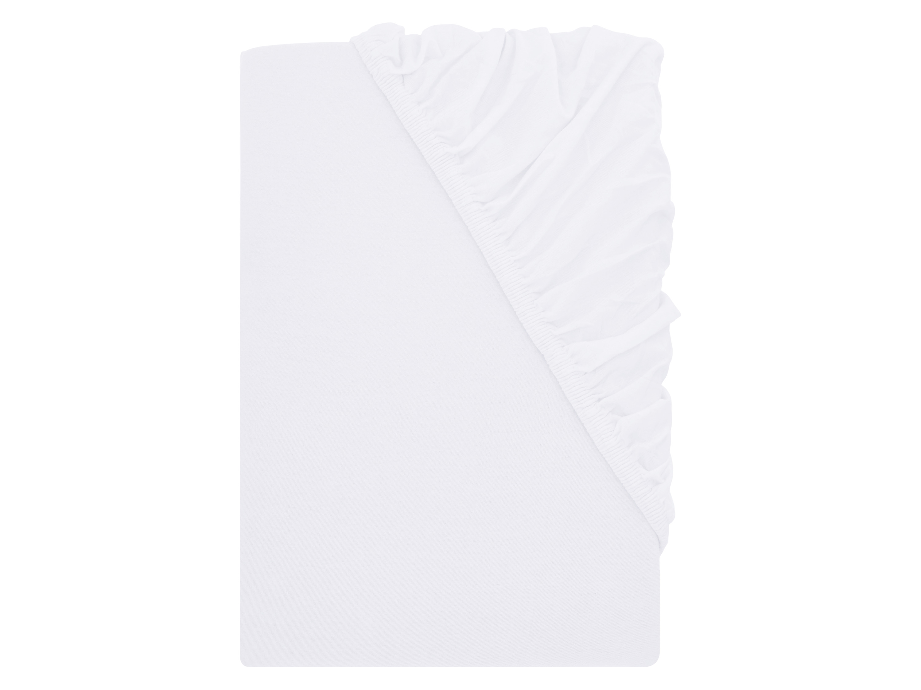 LIVARNO® Prześcieradło z dżerseju z gumką, 180-200 x 200 cm (Biały)