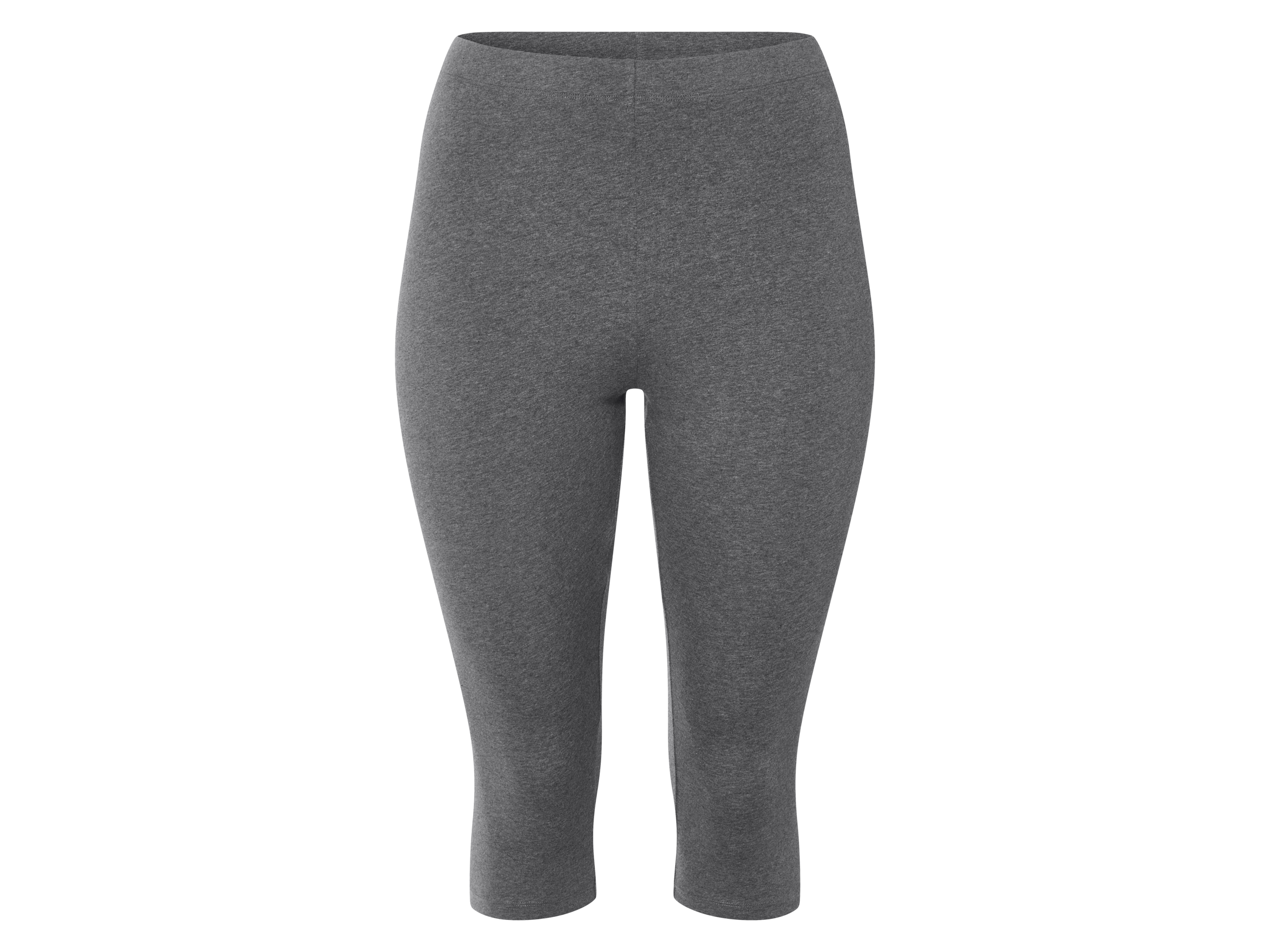 esmara® Legginsy 3/4 damskie PLUS SIZE XXL z biobawełny (Szary, L(44/46))