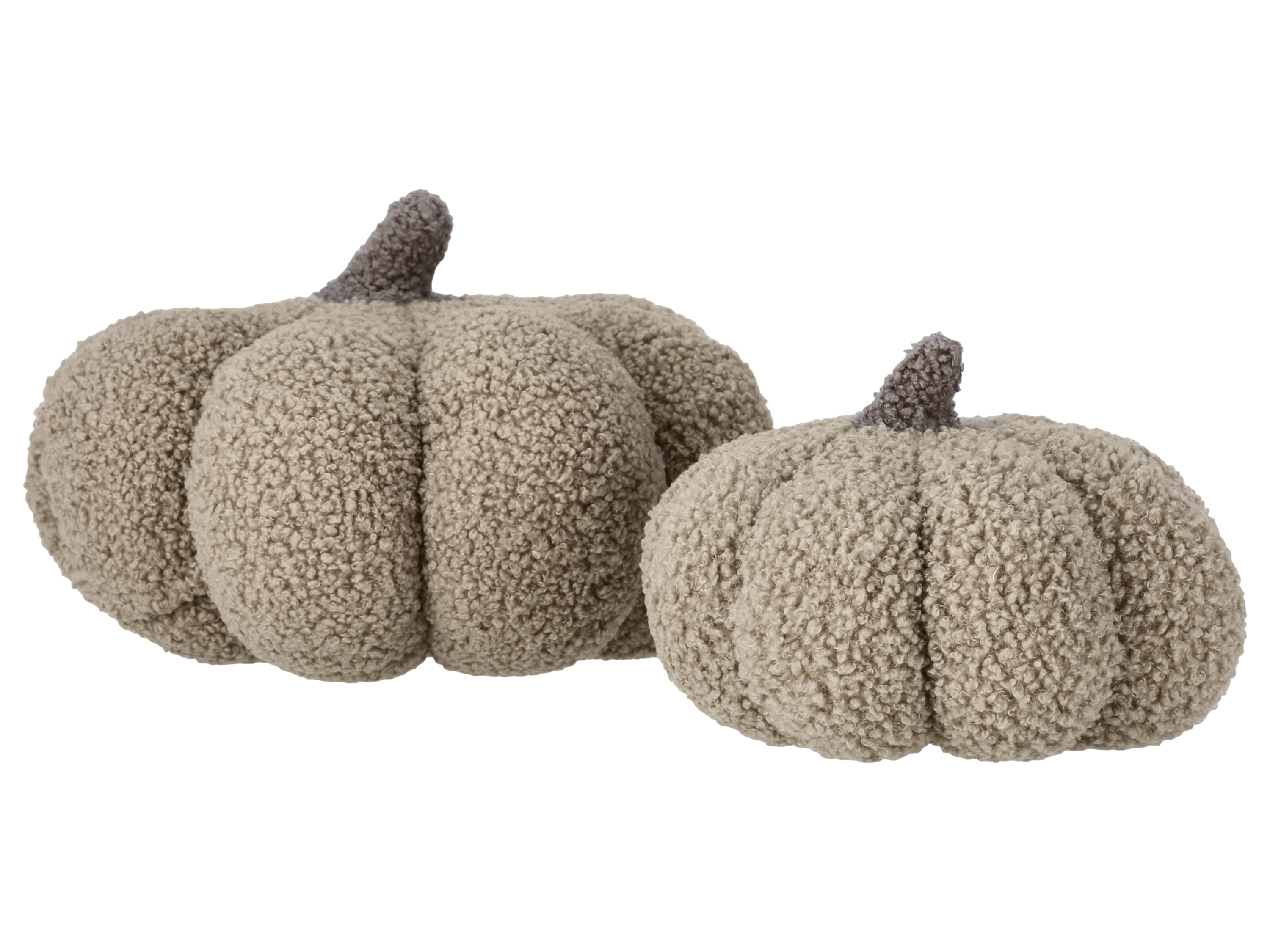 LIVARNO® Pluszowe dynie dekoracyjne, 2 sztuki (Beżowy)