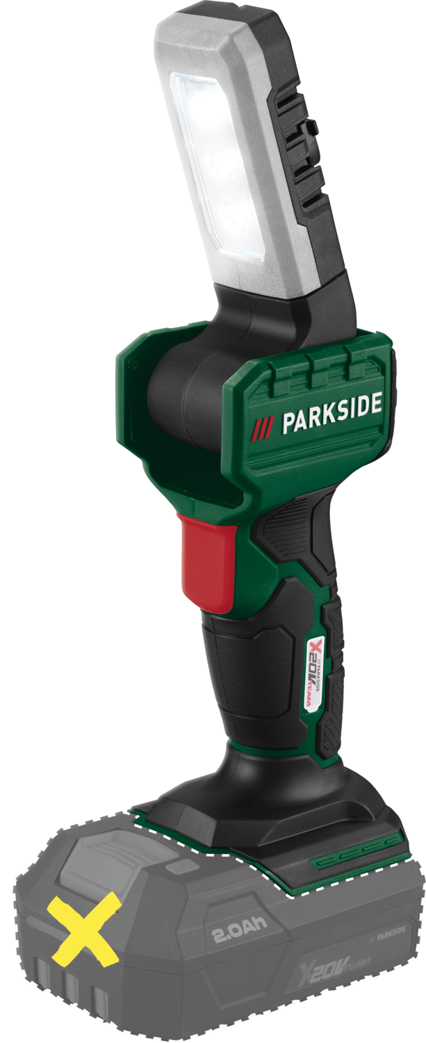 PARKSIDE® Akumulatorowa lampa ręczna (lub warsztatowa) 20 V (20V PLHLA 20 Li C1)