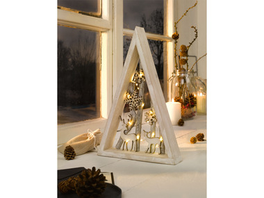 LIVARNO home Dekoracja świąteczna z drewna LED