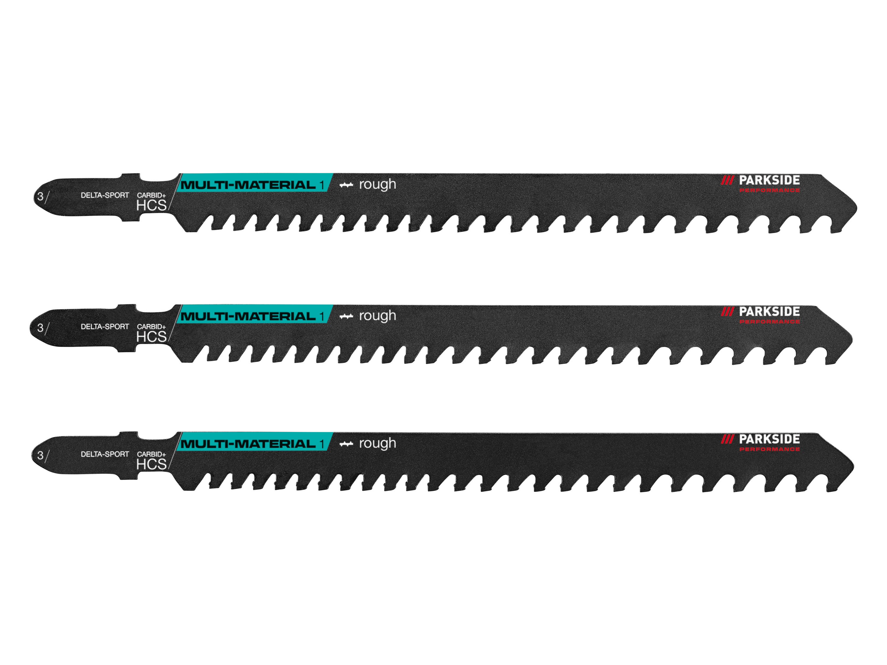 PARKSIDE PERFORMANCE® Zestaw 3 brzeszczotów do wyrzynarki PPSTZ 3 A1 (Wielomateriałowy, 3-częściowy)