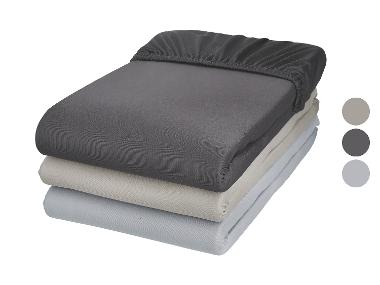 LIVARNO® Prześcieradło z gumką z dżerseju z mikrowłókna, 140-160 x 200 cm