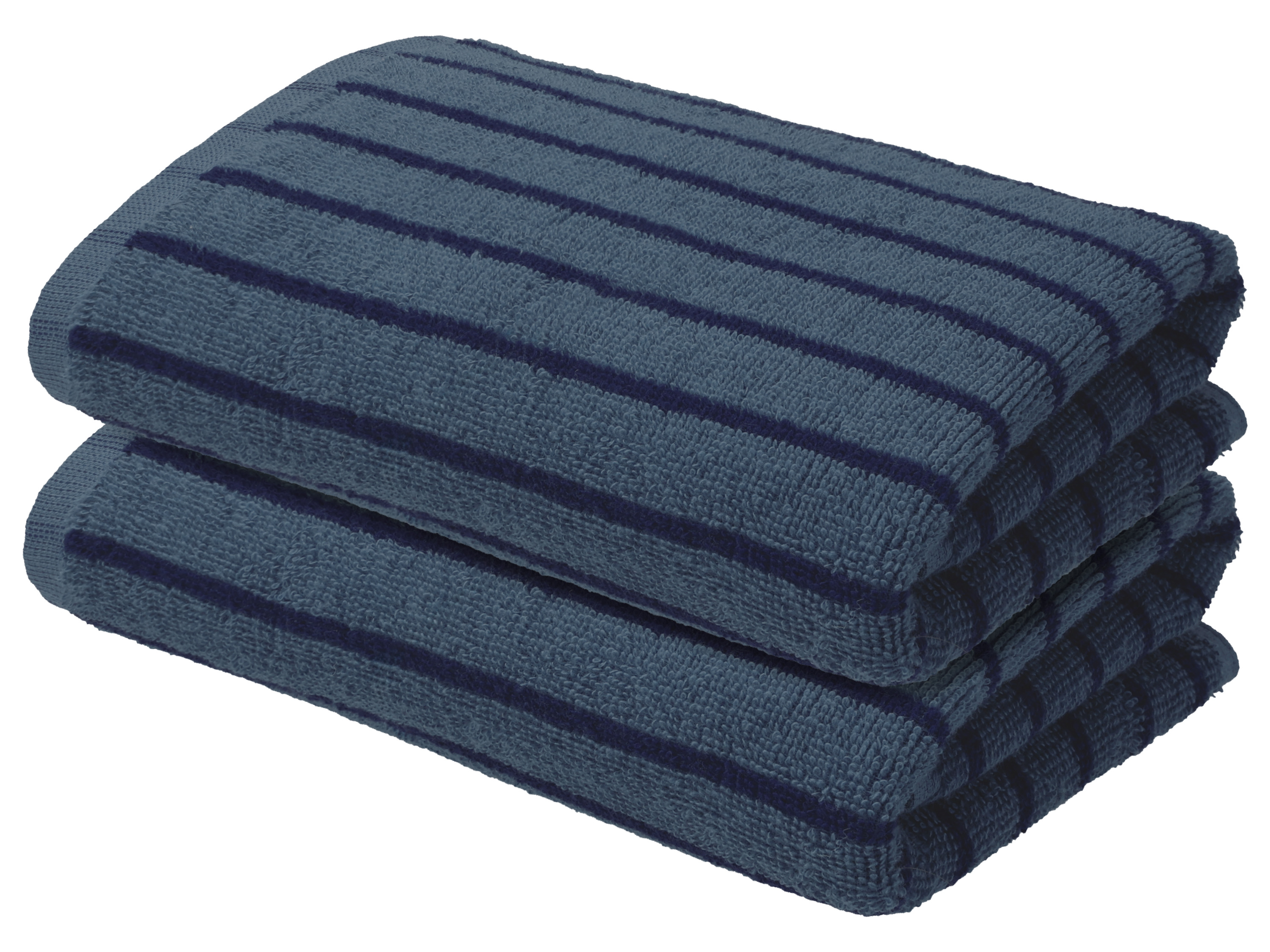 LIVARNO® Ręczniki frotte, 2 sztuki, 50 x 100 cm (Niebieski)