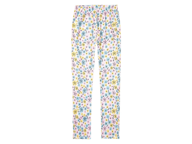 Legginsy z kwiatowym wzorem.