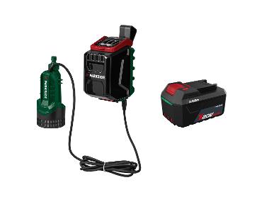 PARKSIDE® Zestaw Akumulatorowa pompa do deszczówki, 20 V z akumulatorem, 4 Ah
