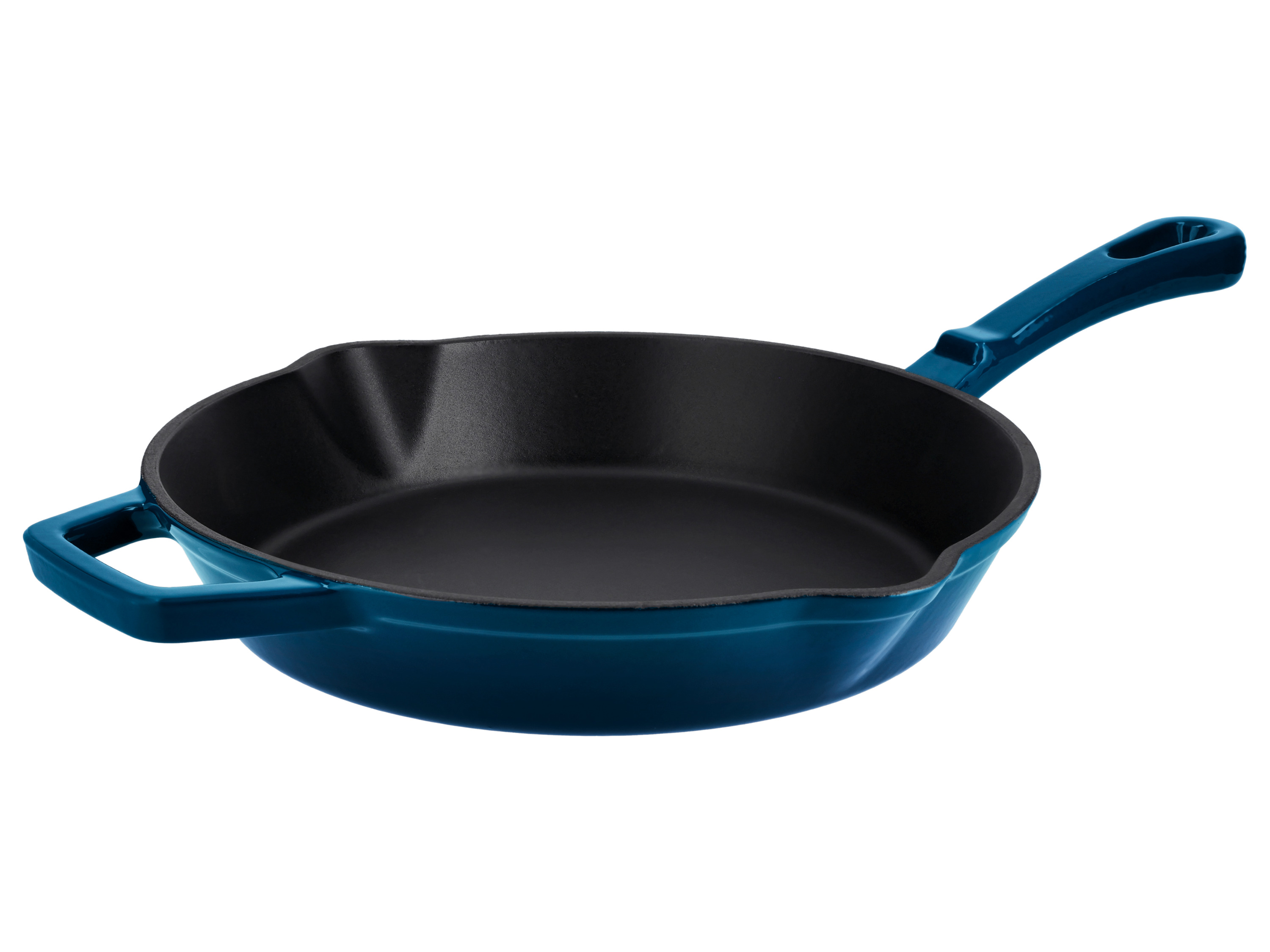 SILVERCREST® Żeliwna patelnia grillowa lub Żeliwna patelnia  (Okrągły, Niebieski)