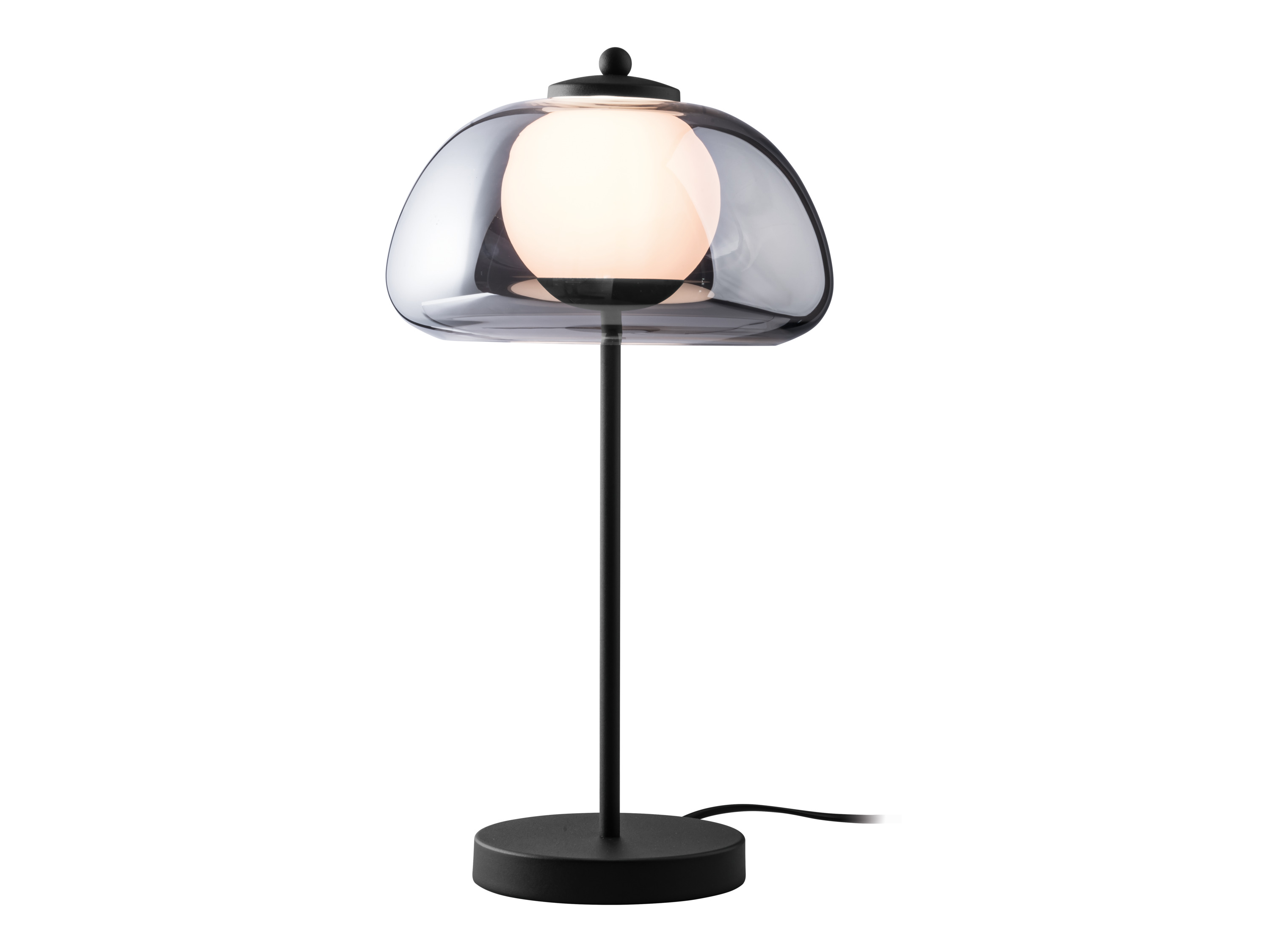 LIVARNO home Lampa stołowa LED (Szare szkło)
