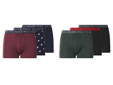 esmara Men U.S. Grand Polo Bokserki męskie z bawełną, 3 pary