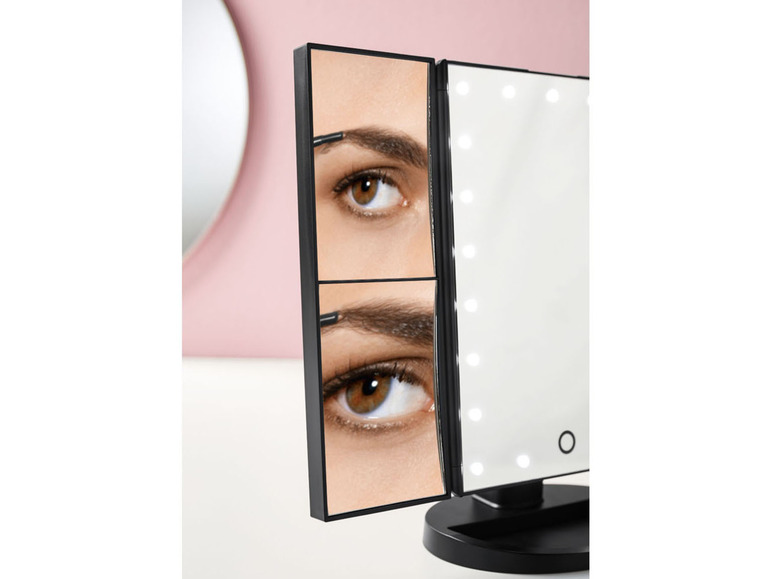 Pełny ekran: LIVARNO home Składane lustro kosmetyczne MKSLK 6 A2, z oświetleniem LED - zdjęcie 7