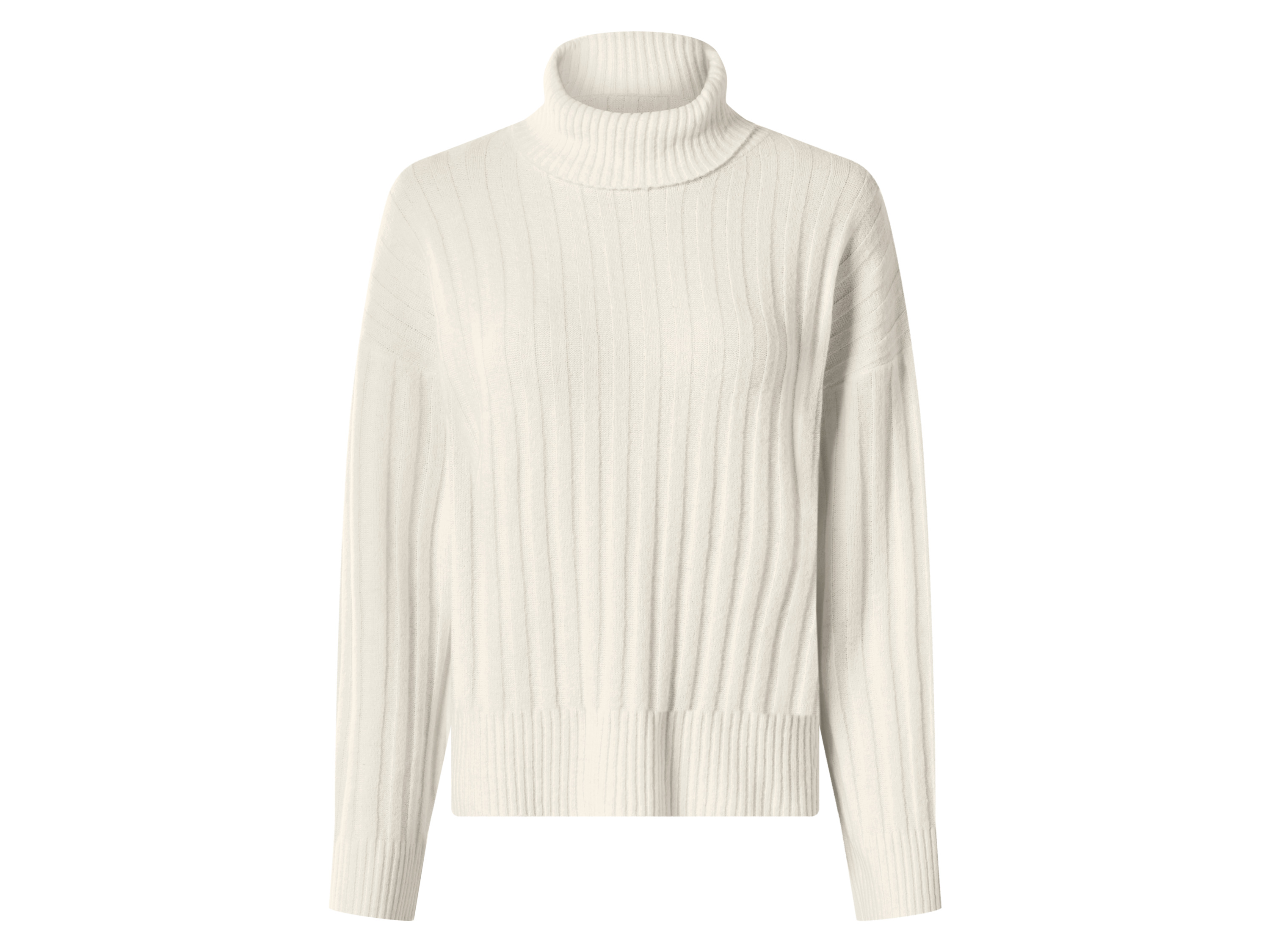 ESMARA® Sweter damski z golfem (Biały, XS (32/34))