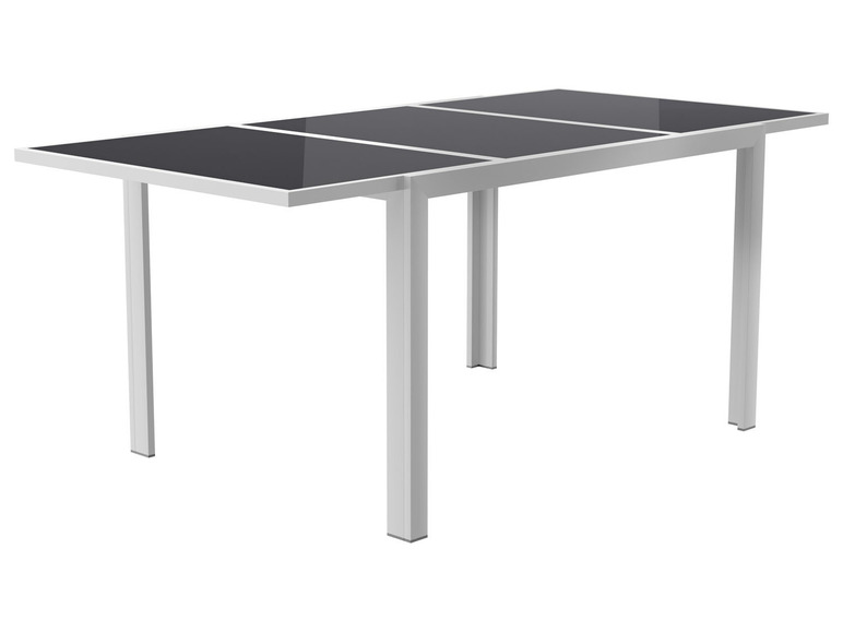 Pełny ekran: Livarno Home Aluminiowy stół ogrodowy Houston, 120/180 x 90 cm, rozkładany, srebrny - zdjęcie 3