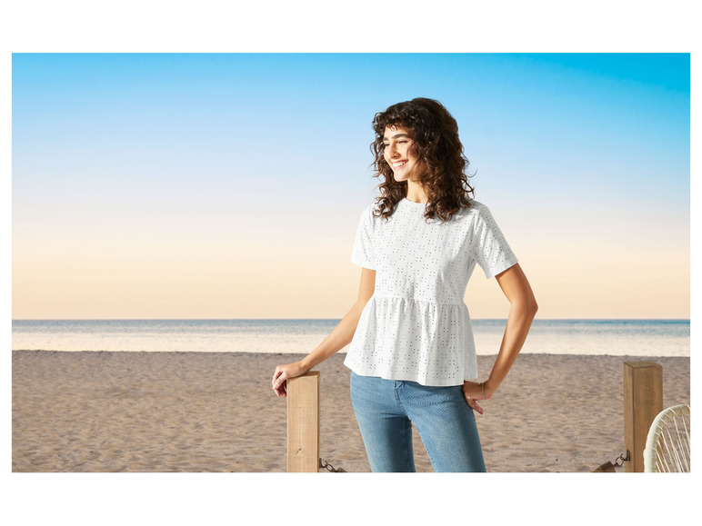 Pełny ekran: esmara T-shirt ażurowy damski - zdjęcie 4