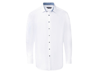 NOBEL LEAGUE® Koszula biznesowa męska z bawełny, slim fit, biała