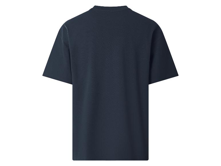 Męski granatowy T-shirt, widok z tyłu