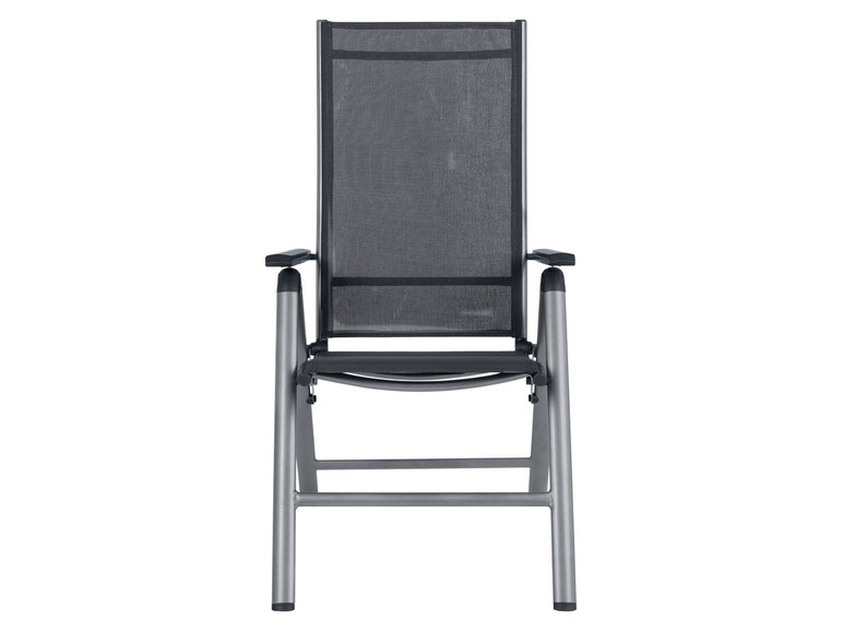 Pełny ekran: LIVARNO HOME Zestaw 2 składanych krzeseł aluminiowych Houston, srebrny/ szary - zdjęcie 3