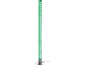 Zielona lampa LED z rurką bąbelkową i chromowaną podstawą