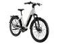 Biały rower elektryczny Zündapp X800 z bagażnikiem i czarnymi oponami.