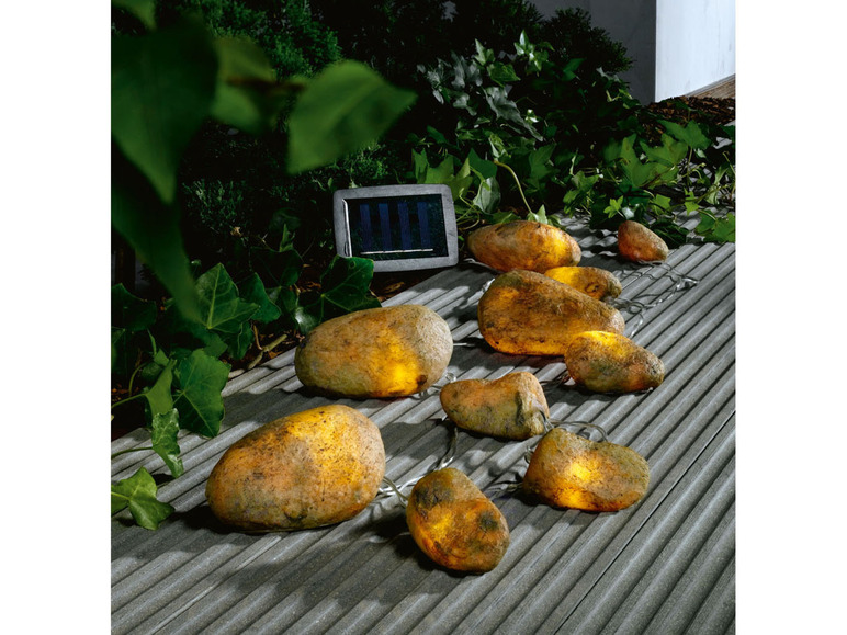 Pełny ekran: LIVARNO home Solarna girlanda świetlna LED imitacja kamieni, 1 zestaw - zdjęcie 4