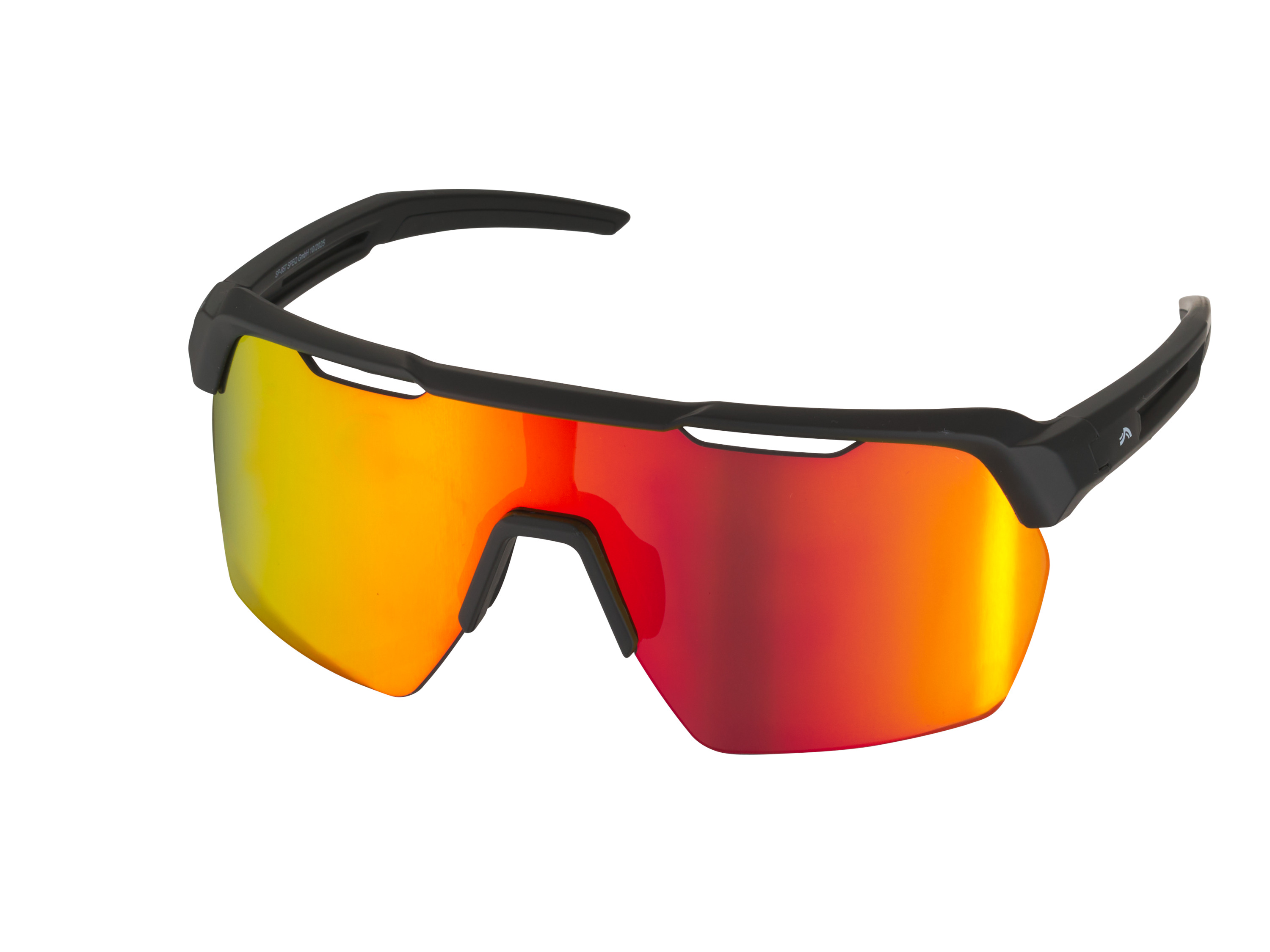 CRIVIT Okulary sportowe (Pół ramki, Czarny/ pomarańczowy)