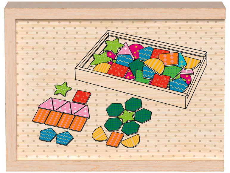 Pełny ekran: Playtive Drewniana układanka magnetyczna litery, cyfry lub kształty, 1 zestaw - zdjęcie 7