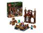 Zestaw klocków Minecraft Movie Woodland Mansion Fighting Ring z figurkami i budowlami.