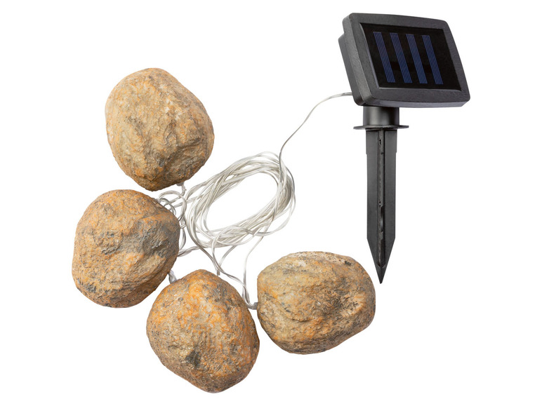 Pełny ekran: LIVARNO home Solarna girlanda świetlna LED imitacja kamieni, 1 zestaw - zdjęcie 9