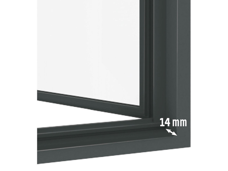 Pełny ekran: LIVARNO home Moskitiera aluminiowa na drzwi 100 x 210 cm, antracytowa, 2 szt. - zdjęcie 2