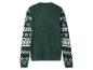 Zielony sweter w stylu Fair Isle, tył