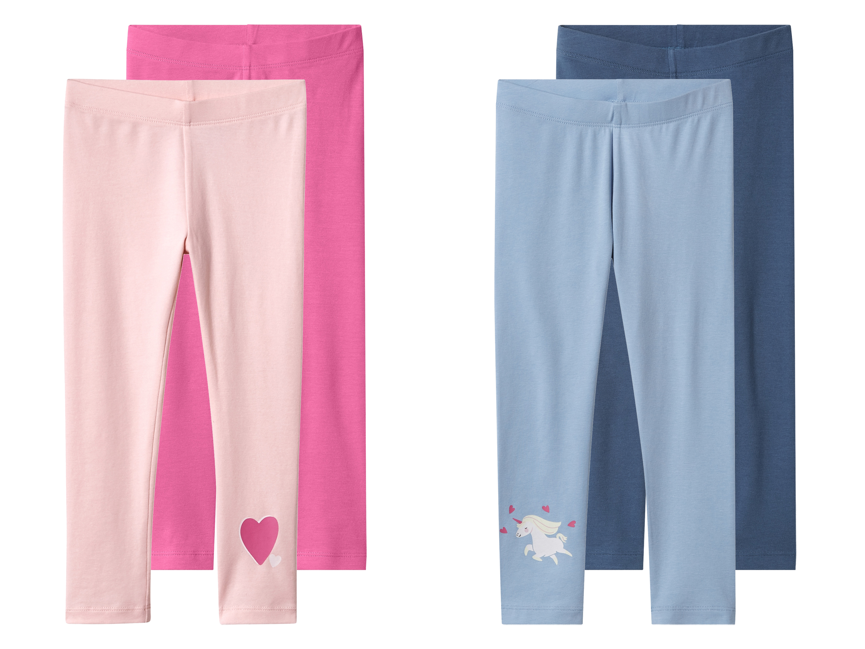 lupilu® Legginsy dziecięce z bawełną, 2 pary