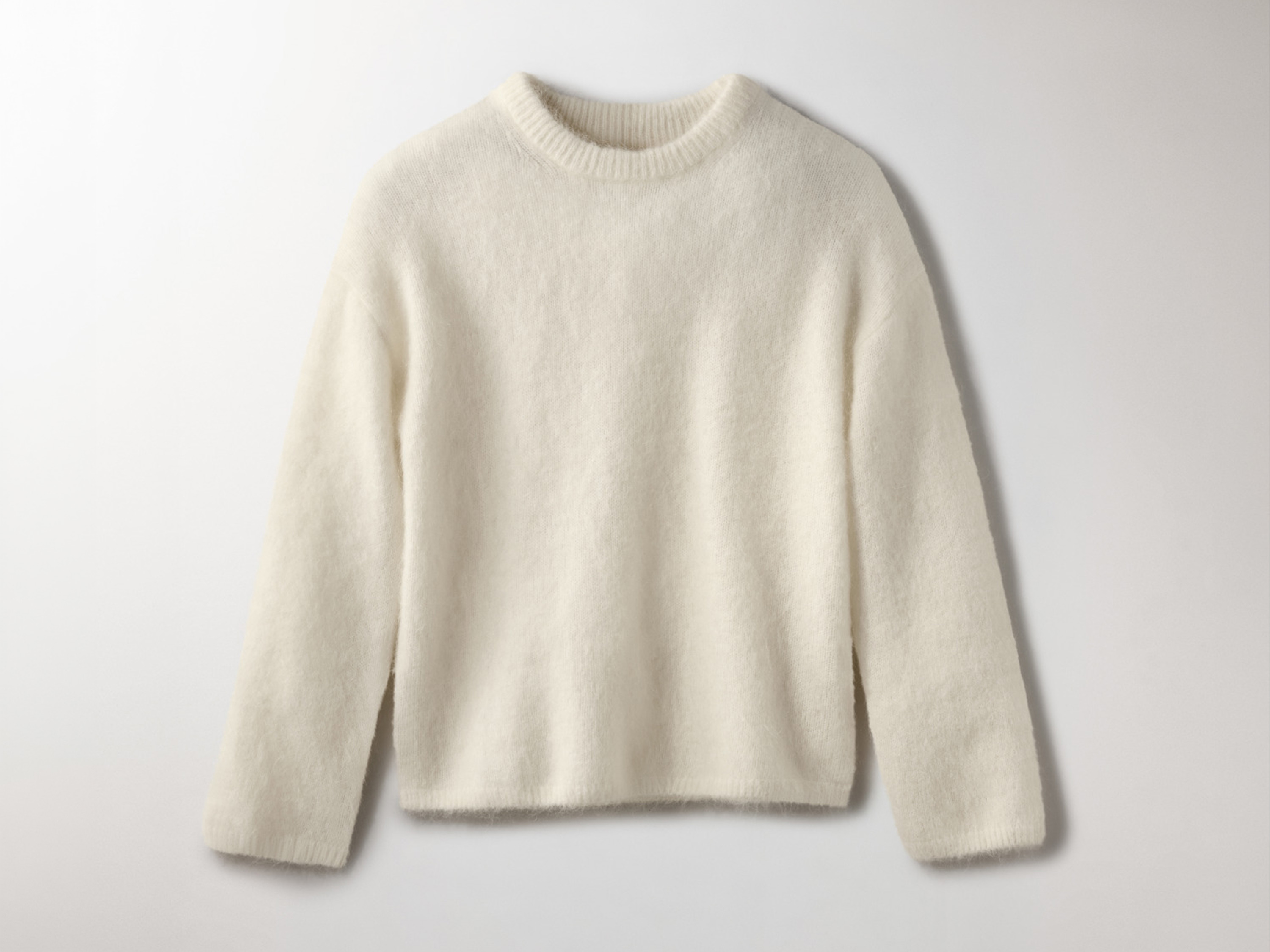 ESMARA® Sweter damski z dodatkiem moheru (Kremowy, L(44/46))