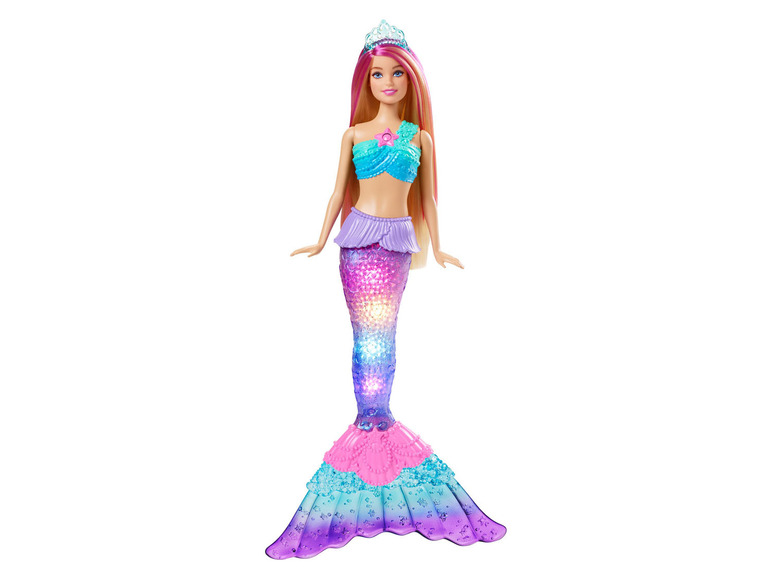 Lalka Barbie z błyszczącym ogonem syreny.