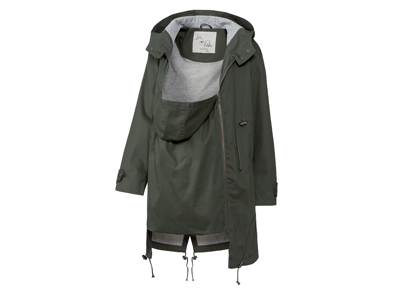 ESMARA® Parka ciążowa z biobawełną, 1 sztuka (Khaki, 46)