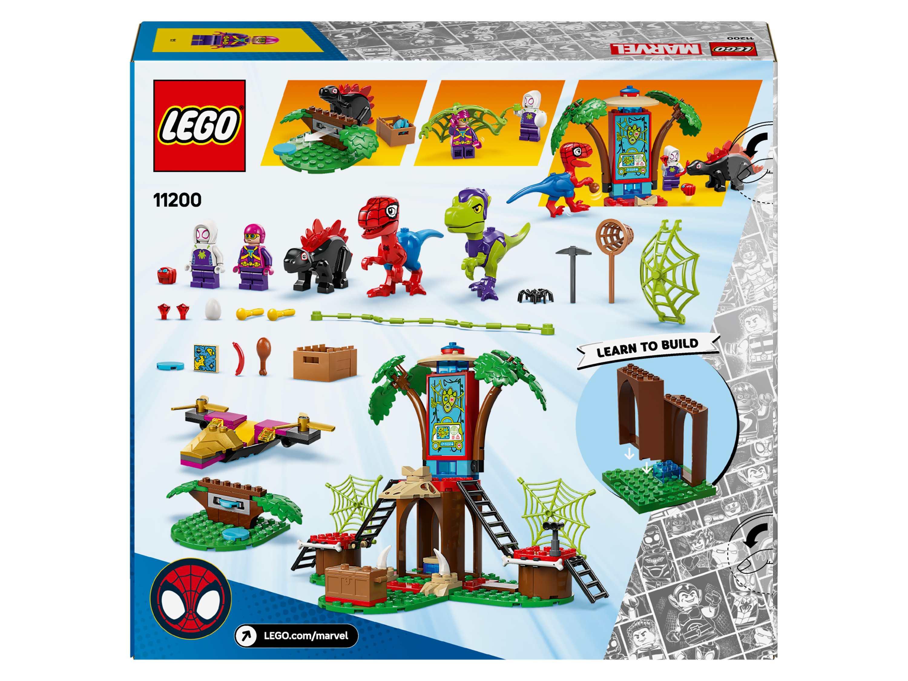 LEGO® Spidey und Super-Freunde Zestaw klocków LEGO® 11200 Bitwa Spideya i Gobby'ego na Raptorze w Bazie na Drzewie