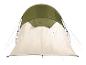 Namiot beżowo-oliwkowy: widok z przodu.