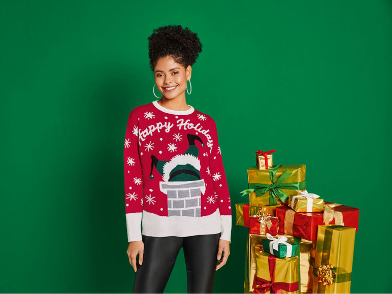 Pełny ekran: esmara® Sweter damski we wzór świąteczny - zdjęcie 9